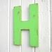 Green Letter H Wall Art Kids Nursery Wooden Letter 12