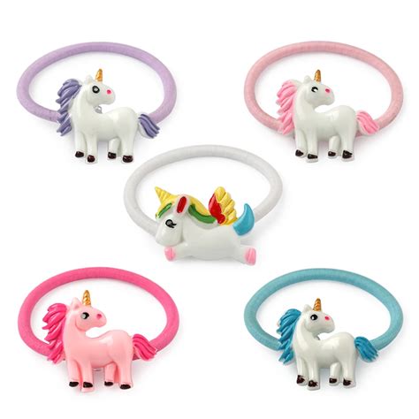 10pcs-lot-Cartoon-Unicorn-Elastic-Hair-Bands-Girls-Ponytail-Holder ...