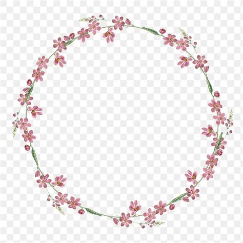 Download premium png of Round mixed flowers frame patterned transparent png by Kappy Kappy about ...