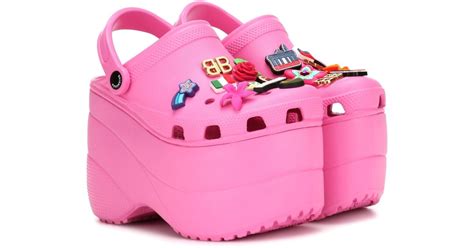 Balenciaga Platform Crocs in Pink | Lyst UK