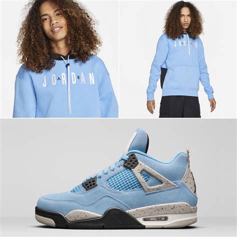 Air Jordan 4 University Blue Hoodie Outfit