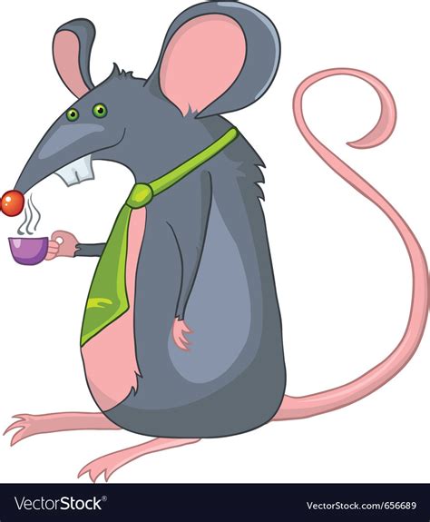 Cartoon character rat Royalty Free Vector Image