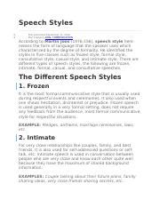 Speech Styles.docx - Speech Styles Post published:September 11, 2018 ...