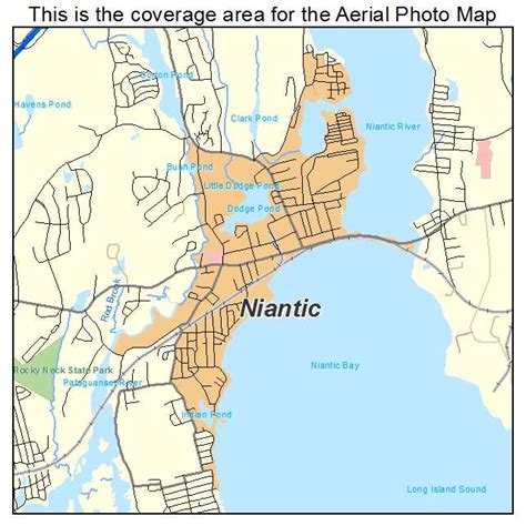 Aerial Photography Map of Niantic, CT Connecticut