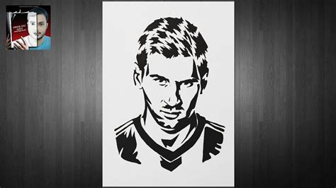 Easy Messi Black And White Drawing - pic-fuzz