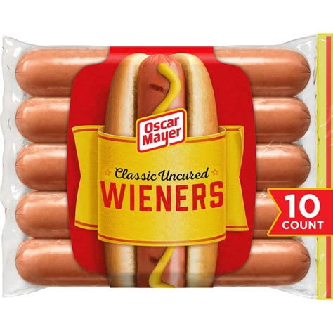 Oscar Mayer Classic Uncured Wieners Hot Dogs, 10 ct Pack - Walmart.com - Walmart.com