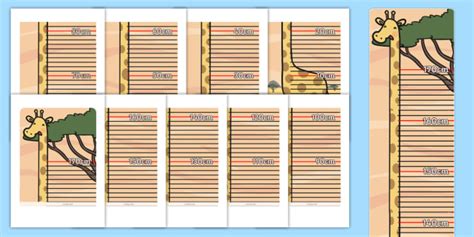 Printable Height Chart (teacher made)