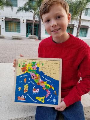 Wooden "Italy" Map Puzzle – Italian Children's Market