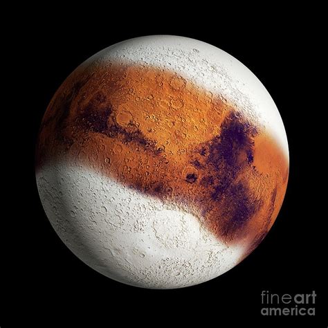 Ice On Mars Planet