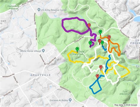 Yellow Trail Ridley Creek State Park Map – The World Map