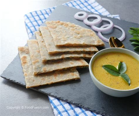 Pyaz paratha with Besan Chutney – Food Fusion