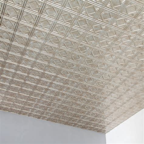 Silver Metal Ceiling Tiles | Shelly Lighting