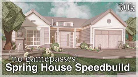 Bloxburg - Spring House Speedbuild (no gamepasses) | exterior - YouTube | Cottage style house ...