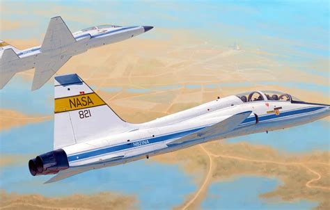 Wallpaper figure, art, NASA, Northrop, Talon, T-38C images for desktop ...