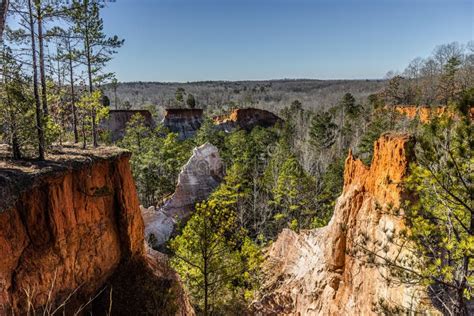 Rock Formations in the Providence Canyon State Park in Stewart County ...