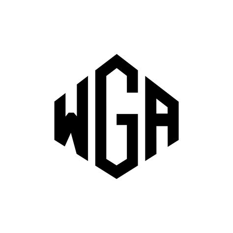 WGA letter logo design with polygon shape. WGA polygon and cube shape logo design. WGA hexagon ...