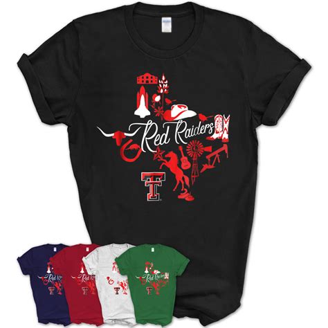 Texas Tech Red Raiders Texas Things Map T-Shirt – Apparel – Teezou Store