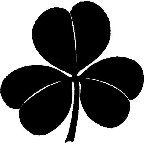 Vintage Shamrock Silhouette Image! - The Graphics Fairy