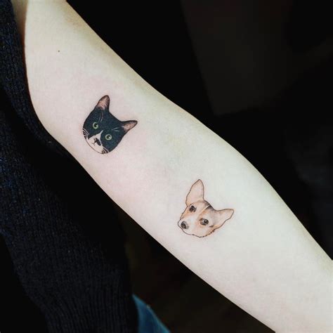 minimalist cats tattoo - KickAss Things