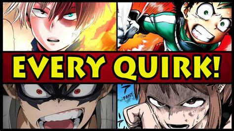 My Hero Academia Quirks List - My Anime List