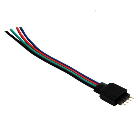 Aliexpress.com : Buy RGB 4 pin Male LED Connector Wire 10cm For 3528 5050 RGB Led strip Male ...