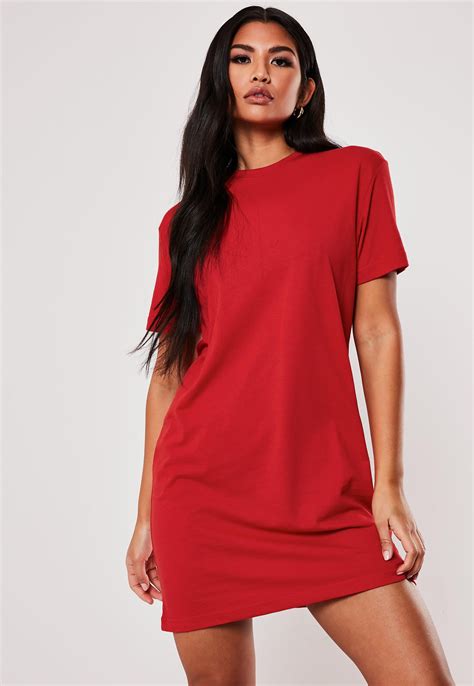 Red Basic T-Shirt Dress #Sponsored #Basic, #AFF, #Red, #Dress | Red ...