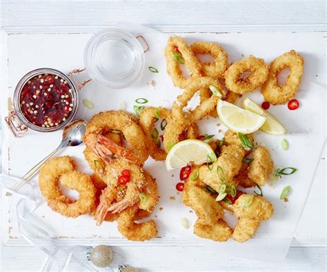 Crispy Seafood Platter With Sweet And Sour Sauce recipe | Food To Love