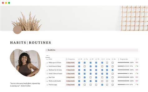 Habit Tracker and Routines | Notion Template