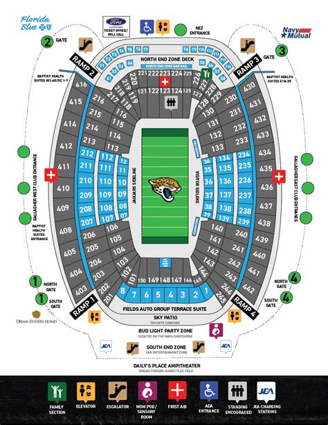 Jacksonville Jaguars Stadium Seating Chart