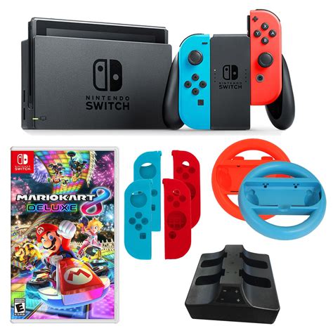 Nintendo Switch in Neon with Mario Kart Game and Accessories, Other ...