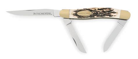 WINCHESTER Folding Pocket Knife, 3 Blades, Fine - 2EVF7|22-41775 - Grainger