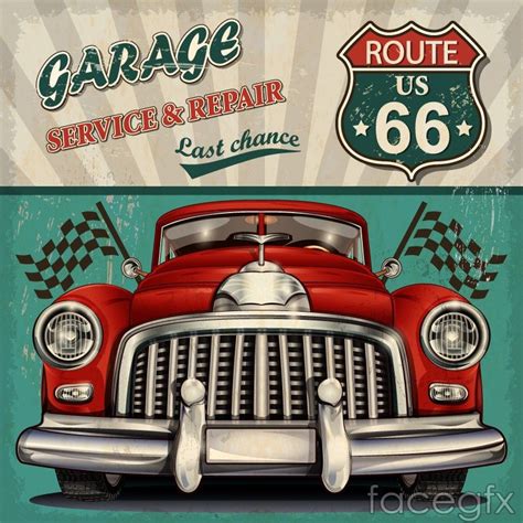 Retro fashion car poster vector | Vintage posters, Vintage cars, Retro poster