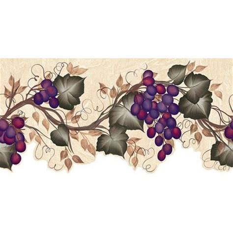 451-1656 | Grape Vine, Decorative Border | Fruit wallpaper, Grape vines ...