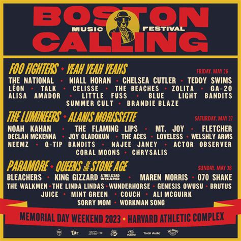 Foo Fighters, Queens of the Stone Age, More Set For Boston Calling 2023 ...