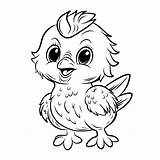 Hatching Chick Coloring Page sketch template