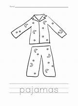 Pajama Coloring Page Worksheets  Free Printable sketch template