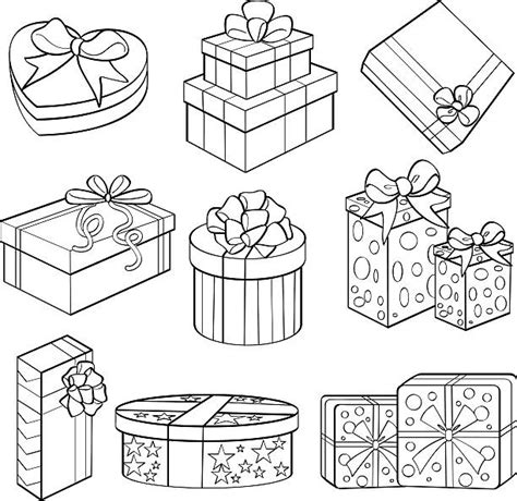 Black And White Gift Boxes Illustrations, Royalty-Free Vector Graphics ...