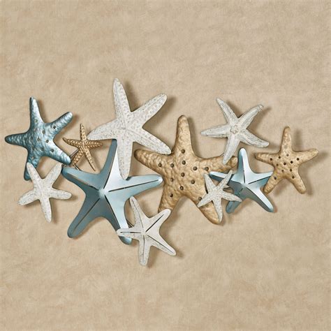 Starfish Collage Coastal Metal Wall Art