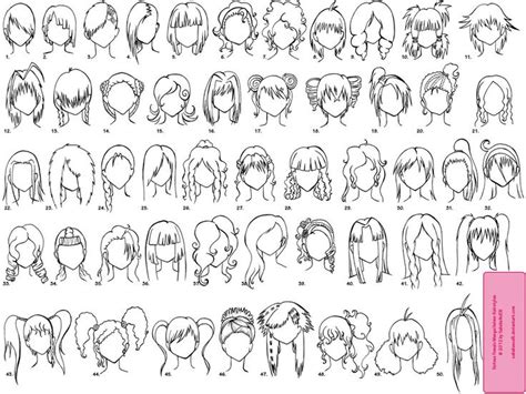 how to draw chibi hair | Various Female Anime+Manga Hairstyles by =SabakuNoElli on deviantART ...