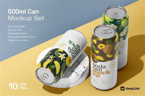 Free 500ML Soda Can Mockup Set :: Behance