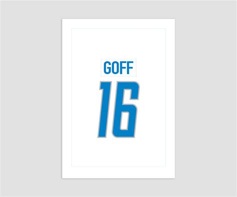 Jared Goff 16 Detroit Lions Poster | Etsy