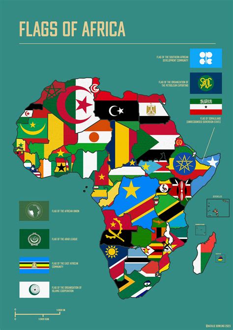 The Flags of Africa Limited Edition Giclée Print in Various Sizes A1-A4 ...