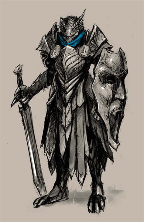 dragonborn npc portrait by Psuede on DeviantArt