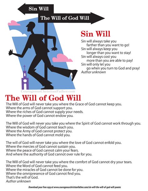 Sin Will & The Will of God Will Poems - Courageous Christian Father