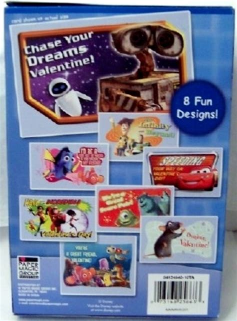 Disney Pixar Valentines Cards #32 New In Box #8 Fun Designs With ...