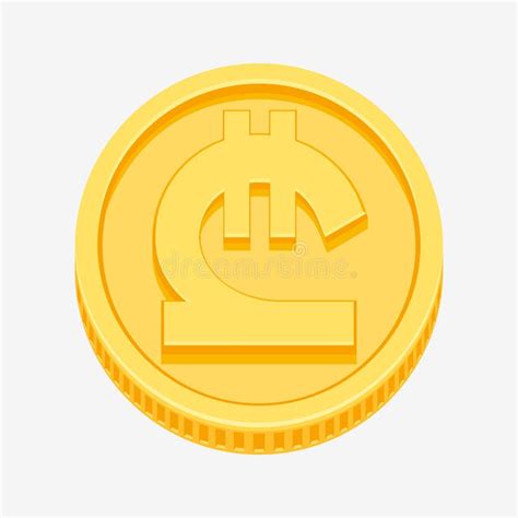 Lari Sign Georgian Currency Symbol Icon Striped Vector Illustration ...