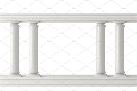 Antique columns set, figured pillars | Illustrations ~ Creative Market