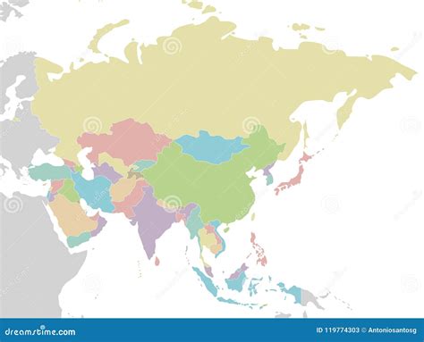 Physical Map Of Asia Vector Illustration | CartoonDealer.com #76465834