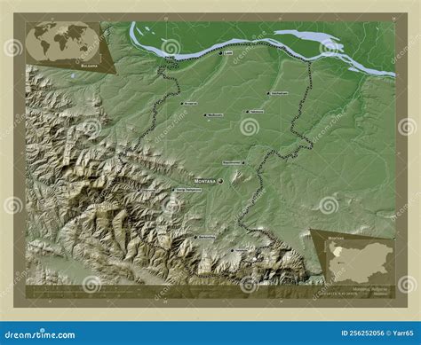 Montana, Bulgaria. Wiki. Labelled Points of Cities Stock Illustration ...