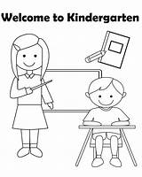 Welcome To Kindergarten coloring Pages  ColoringLib sketch template